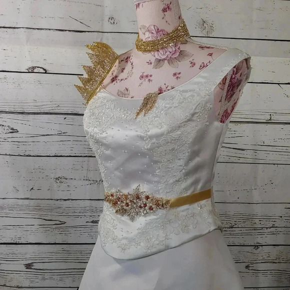 Wedding Belt Female Alloy Flower Rhinestone Pearl Sash - Picture 2 of 6